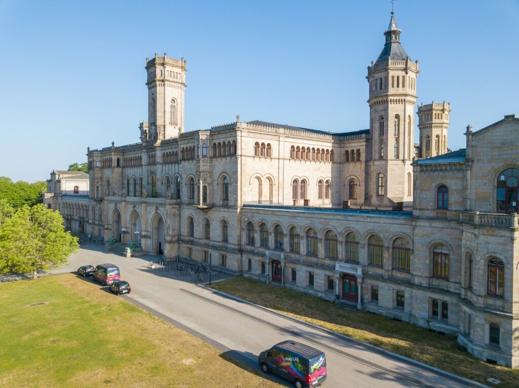 a large building with a clock tower on top of it
